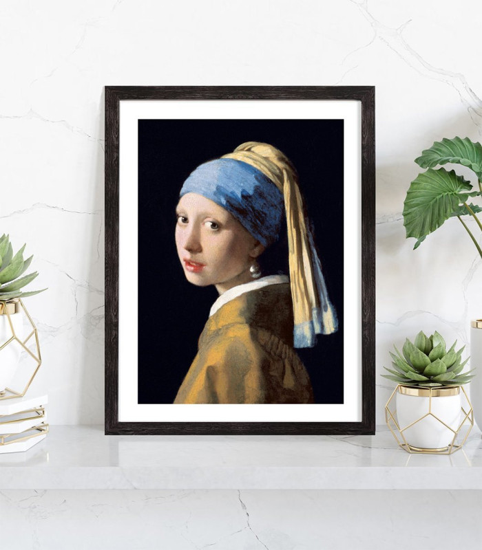  Affiche reproduction Vermeer La Jeune Fille à la perle