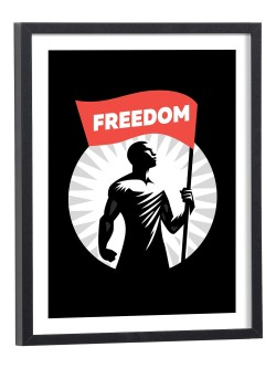 Affiche Freedom drapeau liberté vintage