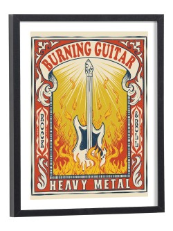 Affiche guitare Rock & Roll Heavy metal vintage