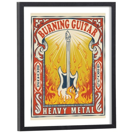 Affiche guitare Rock & Roll Heavy metal vintage