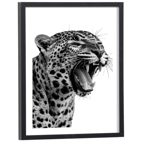 Tableau Panthère noir et blanc