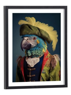 Tableau Perroquet portrait - Affiche oiseau décalé
