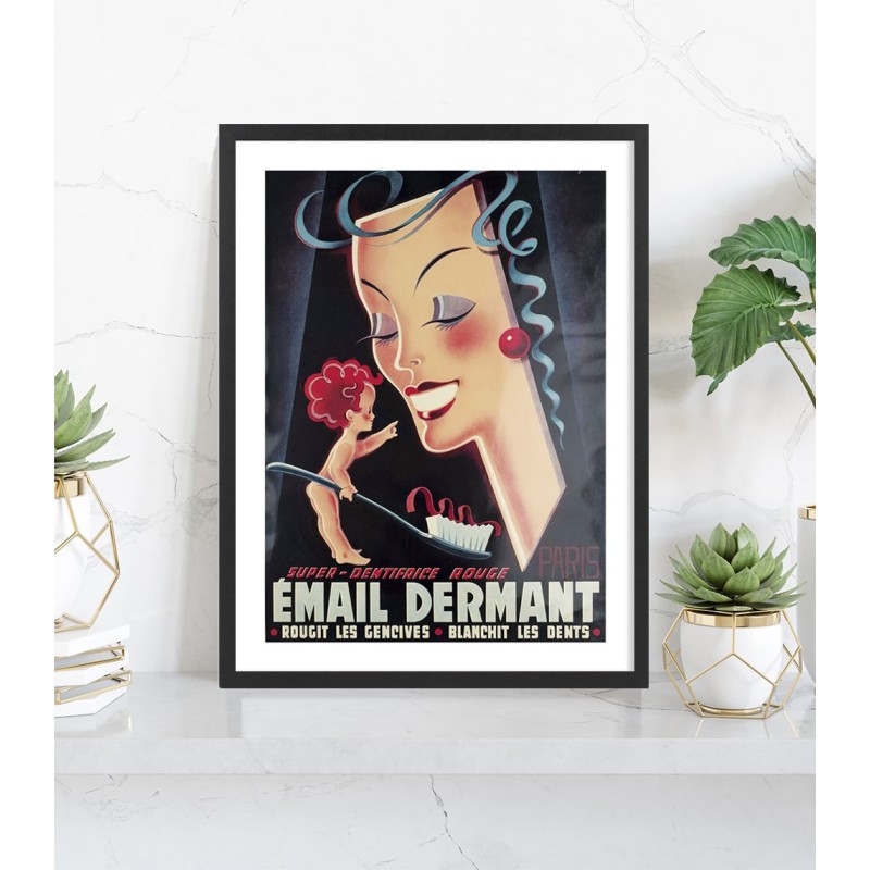 Affiche Email Dermant | Poster publicitaire vintage