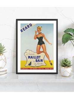 Affiche Maillot de bain Réard vintage | Poster 30x40