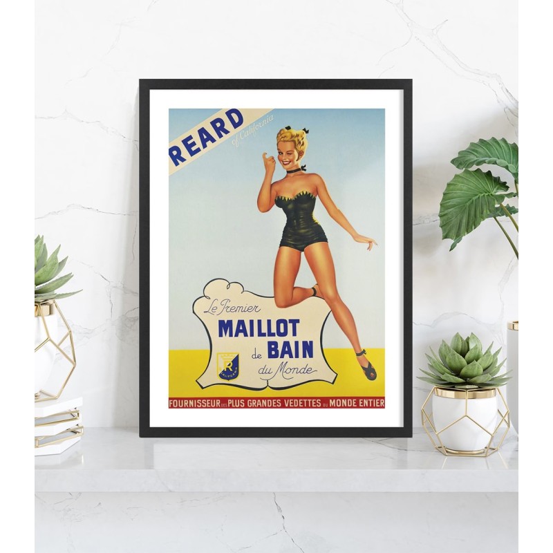 Affiche Maillot de bain Réard vintage | Poster 30x40