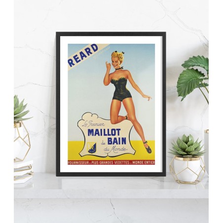 Affiche Maillot de bain Réard vintage | Poster 30x40