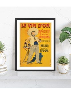 Affiche Le Vin d'Or | Poster publicitaire vintage