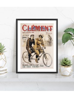 Affiche publicitaire Clément | Poster vintage 30x40cm