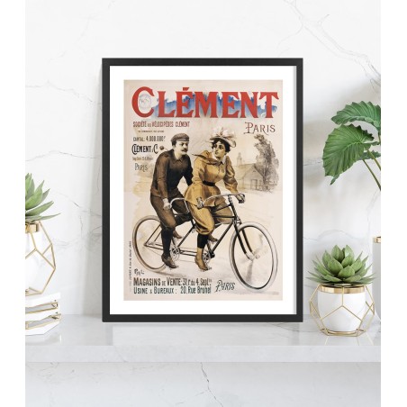 Affiche publicitaire Clément | Poster vintage 30x40cm