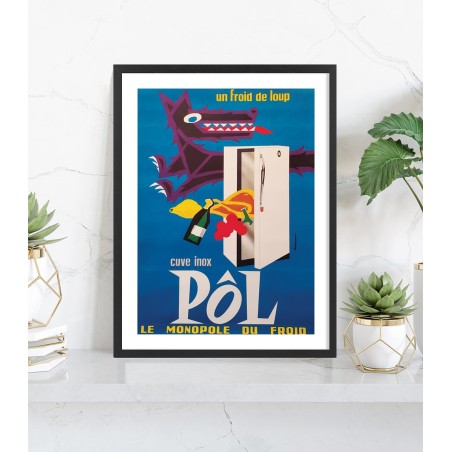Affiche publicitaire Cuve inox Pôl | Poster vintage