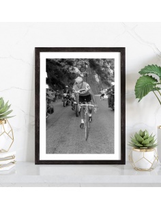 Affiche cyclisme Raymond Poulidor en vélo 2