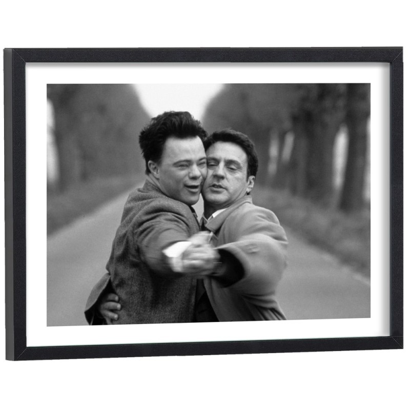 Affiche cinéma Le Huitième Jour Pascal Duquenne Daniel Auteuil - poster encadré noir et blanc