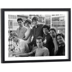 Affiche L'Auberge Espagnole Cédric Klapisch - poster cinéma noir blanc cadre bois 40x30cm