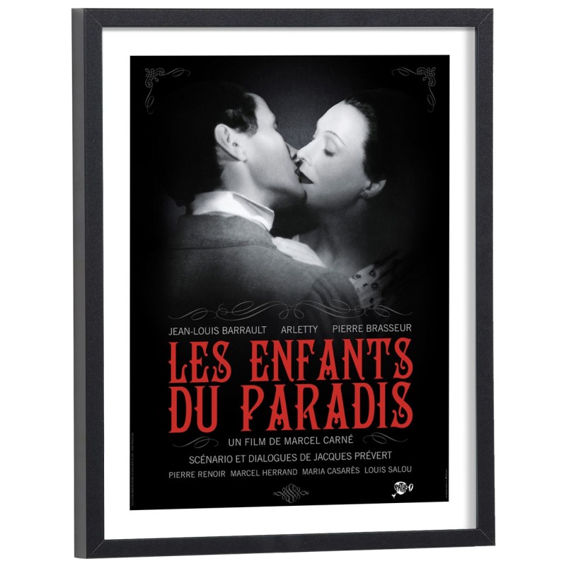Affiche du film Les Enfants du Paradis de Marcel Carné - reproduction encadrée cadre bois noir