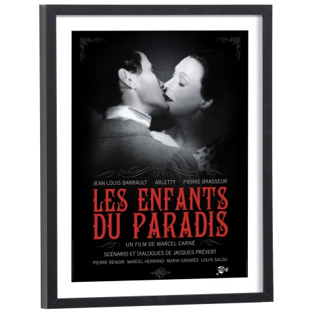 Affiche du film Les Enfants du Paradis de Marcel Carné - reproduction encadrée cadre bois noir