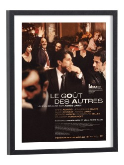Affiche du film Le Goût des Autres d'Agnès Jaoui - poster cinéma encadré bois noir 30x40