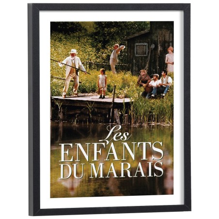Affiche du film Les Enfants du marais - poster cinéma encadré cadre bois noir 30x40cm