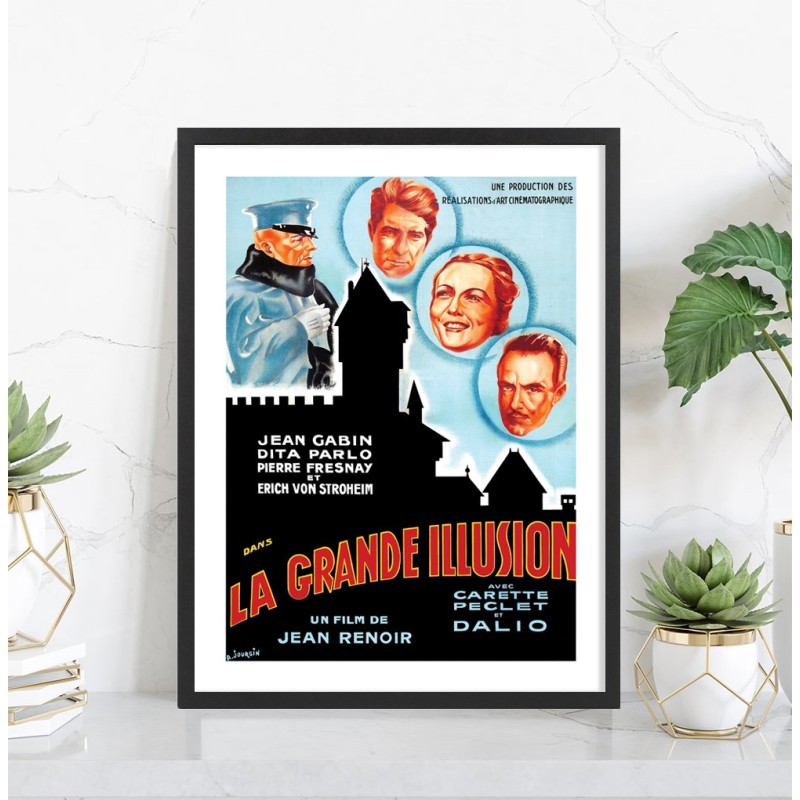 La Grande Illusion Renoir | Affiche cinéma encadrée — Tableaudestock