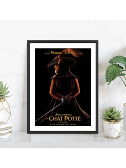 Le Chat Potté | Affiche cinéma 30x40 encadrée — Tableaudestock