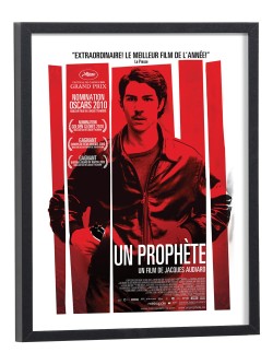 Affiche du film Un Prophète de Jacques Audiard - poster cinéma encadré cadre bois noir