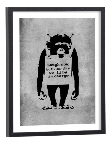 Affiche Banksy - Laugh now singe