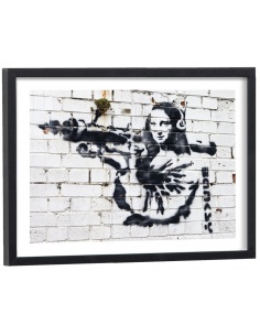 Affiche Banksy - Mona Lisa Bazooka