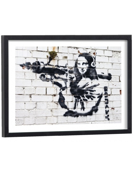 Affiche Banksy - Mona Lisa Bazooka