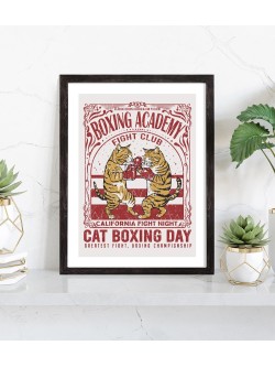 Affiche Cat Boxing Day | Poster vintage 30x40 — Tableaudestock