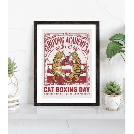 Affiche Cat Boxing Day | Poster vintage 30x40 — Tableaudestock
