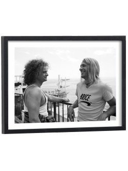 Affiche Brice de Nice noir et blanc - poster cinéma encadré cadre bois noir Jean Dujardin