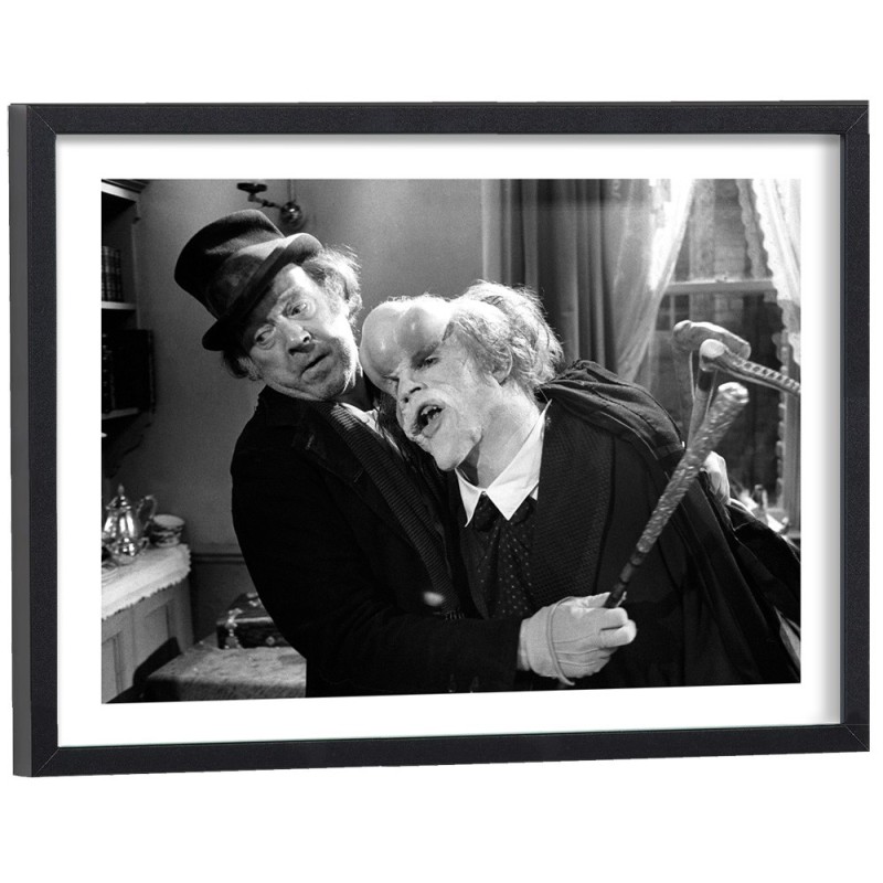 Affiche du film Elephant Man de David Lynch - poster cinéma noir et blanc encadré bois