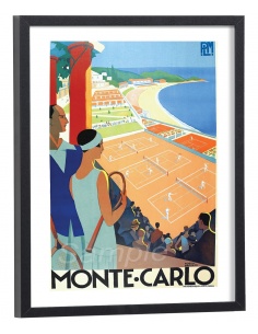 Affiche tennis vintage Monte Carlo