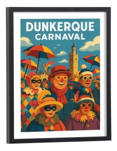 Affiche Carnaval de Dunkerque vintage