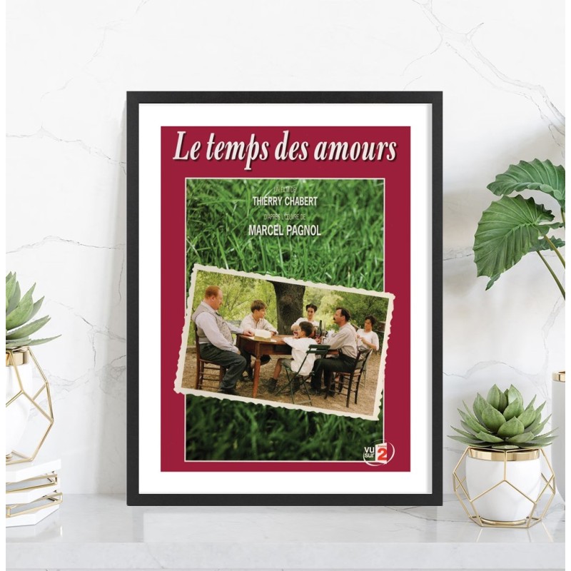 Le temps des amours | Affiche cinéma encadrée — Tableaudestock
