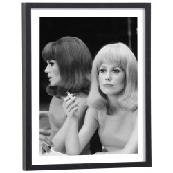 Affiche Les Demoiselles de Rochefort - poster cinéma noir et blanc encadré bois noir 30x40cm