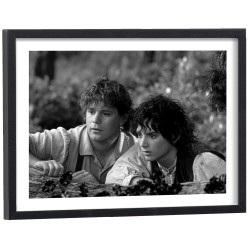 Affiche Le Seigneur des Anneaux Sam et Frodon noir et blanc - poster cinéma encadré 40x30 cm