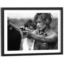Thelma et Louise affiche cinéma noir et blanc - poster encadré bois noir 40x30cm