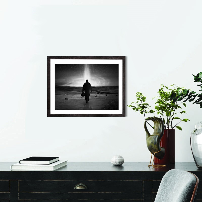 Affiche Interstellar noir et blanc - Poster cinéma 40x30