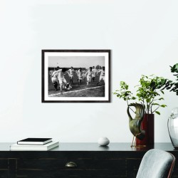 Affiche rugby retro vintage France-Roumanie 1919