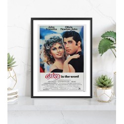 Affiche du film Grease John Travolta - Poster cinéma