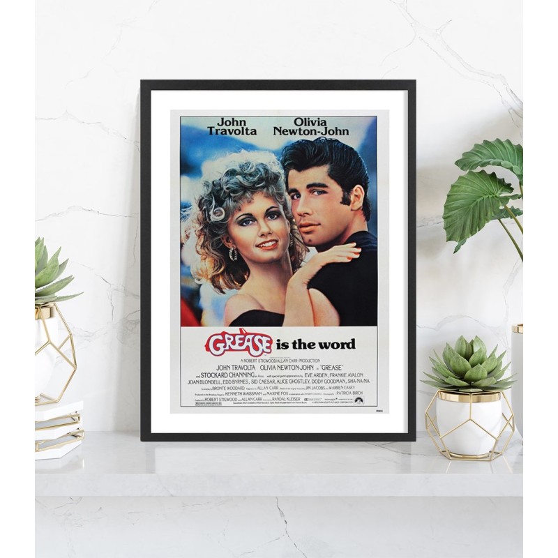 Affiche du film Grease John Travolta - Poster cinéma