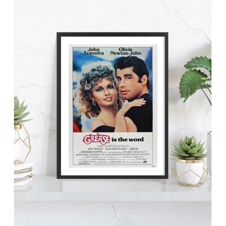 Affiche du film Grease John Travolta - Poster cinéma