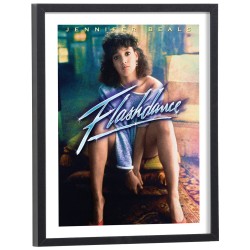 Affiche du film Flashdance avec Jennifer Beals - poster cinéma encadré 30x40cm