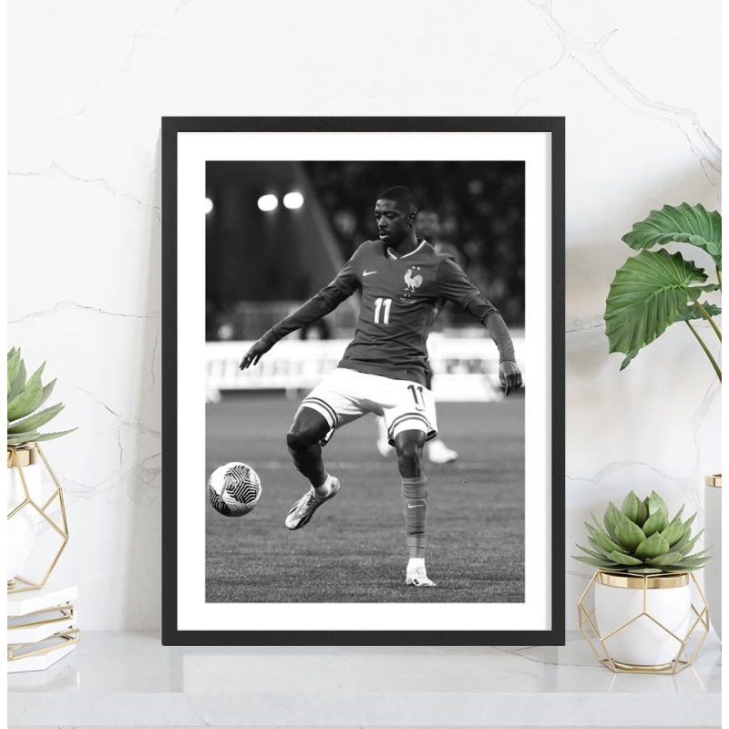 Affiche Ousmane Dembélé Equipe de France Football 2026