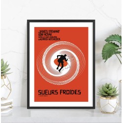 Affiche du film Sueurs Froides de Alfred Hitchcock