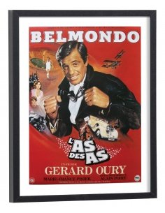Affiche Film l'as des as Jean Paul Belmondo