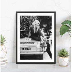 Affiche Brigitte Bardot retro à Saint-Tropez
