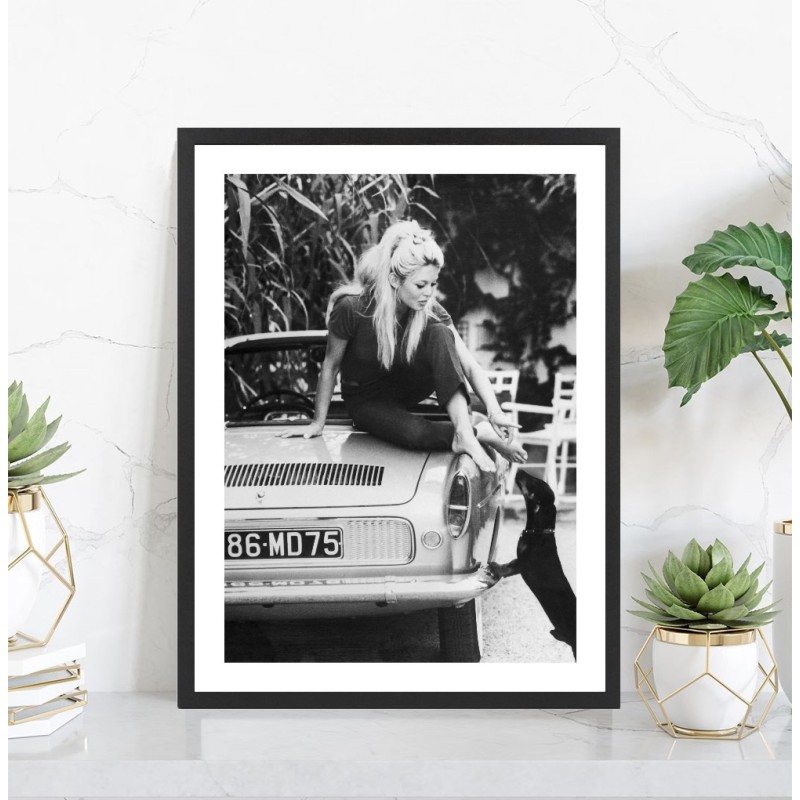 Affiche Brigitte Bardot retro à Saint-Tropez