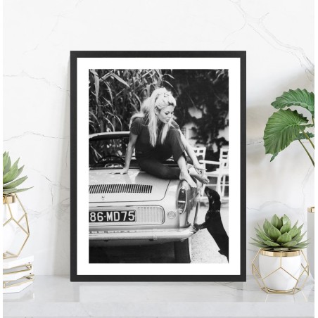 Affiche Brigitte Bardot retro à Saint-Tropez