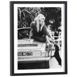 Affiche de Brigitte Bardot retro en noir et blanc
